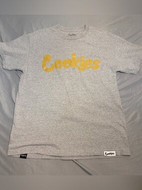 Cookies Gray Tee with Yellow Logo Men’s Large